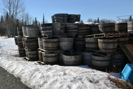 146. Half barrels for summer plants